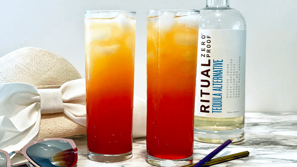 Image of Ritual Virgin Non-Alcoholic Tequila Sunrise Cocktail Recipe
